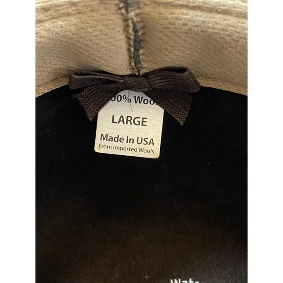 Stetson Crushable Wool Fedora Hat Brown Water Repellent‎ Large Made in USA - Picture 5 of 13